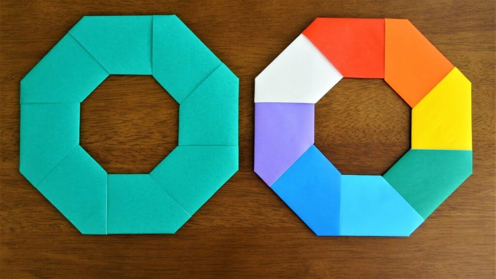 折り紙 簡単なリースの作り方 【Origami】How to make a easy wreath