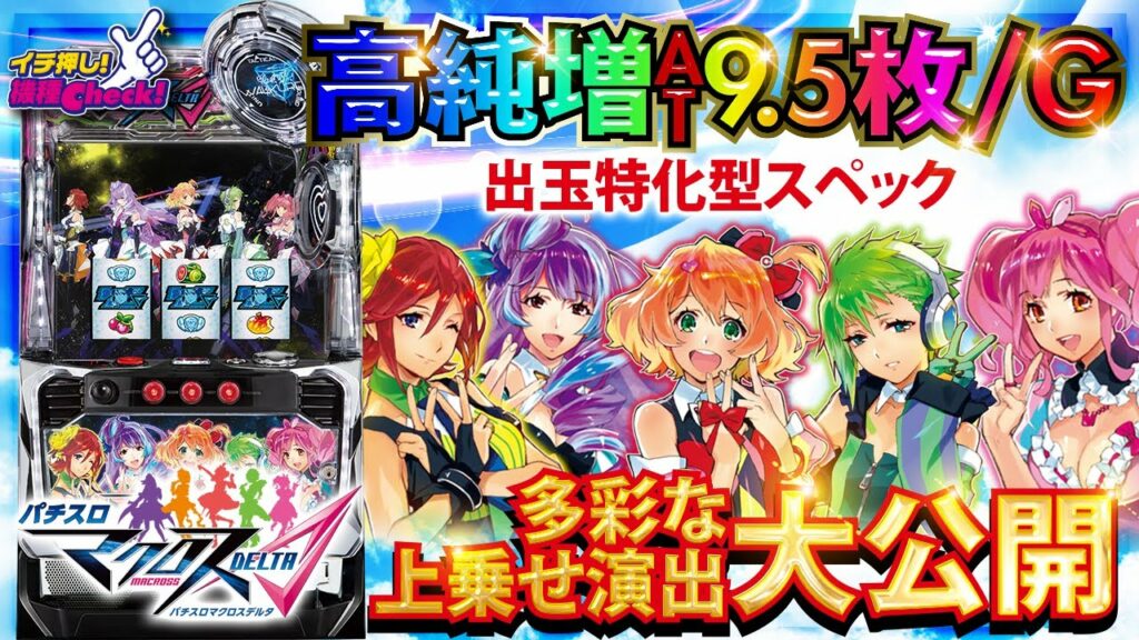 スロット新台【マクロスΔ(デルタ)】一撃出玉特化スペック! 演出・打ち方・上乗せ特化ゾーンからエンディングまで大公開!!「イチ押し機種CHECK!」【パチンコ・スロット・パチスロ】